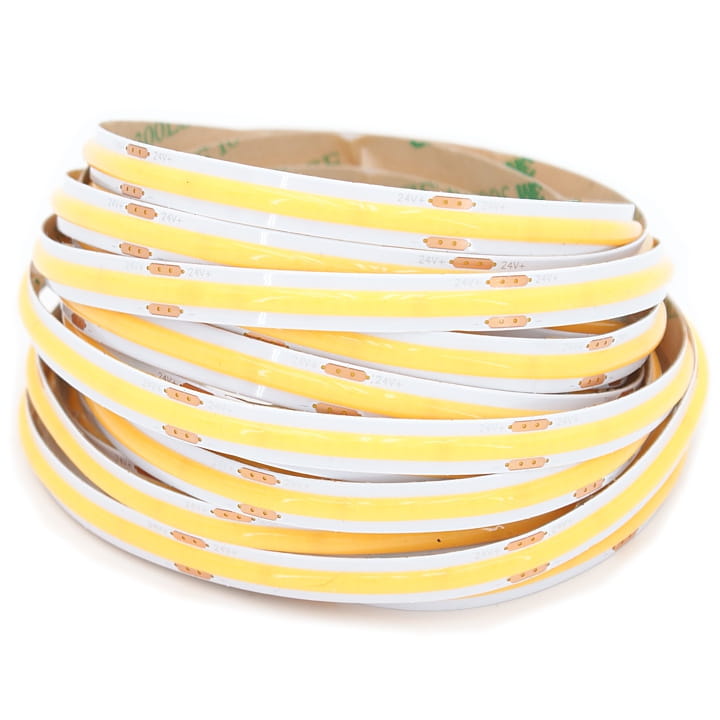 LED pásek COB 24V / 480LED / 11W / 2700K - TEPLÁ BÍLÁ / IP20 / 8mm / PRO+